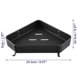 Unique Bargains Bath Corner Shower Shelves Adhesive Caddy With Hooks Drill For Bathroom 9.57"x9.57"x1.97" 2 Sets -Bathroom Products Store GUEST 35dd0255 7655 4579 a5c0 bd96d0498f63