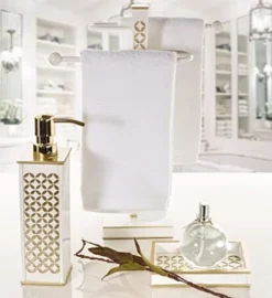 Creative Scents Diamond Lattice White Bathroom Accessories Set -Bathroom Products Store GUEST 37a42e0b 3e38 4c63 9b09 bd58c078eac2