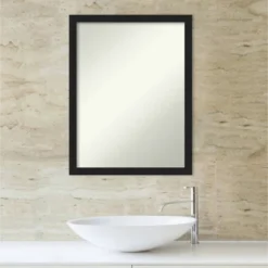 20" X 26" Non-Beveled Grace Narrow Bathroom Wall Mirror Brushed Metallic Black - Amanti Art 5 20" X 26" Non-Beveled Grace Narrow Bathroom Wall Mirror Brushed Metallic Black - Amanti Art -Bathroom Products Store GUEST 37e0081b 7fc9 45f4 9dba bd72027f6a2e