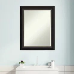 Amanti Art Trio Oil Rubbed Bronze Petite Bevel Bathroom Wall Mirror 28.5 X 22.5 In. -Bathroom Products Store GUEST 39c5cf2a a770 4cc0 b41f 05ffbf8b9402