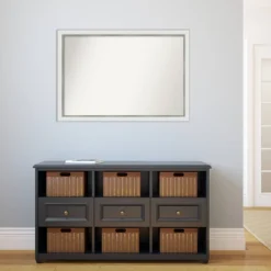 39" X 27" Non-Beveled Eva Narrow Bathroom Wall Mirror Gold - Amanti Art -Bathroom Products Store GUEST 39d768ca e0ca 4320 9868 a8a14430ef27