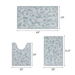 3 Piece Bathroom Rugs Set - Non-Slip Ultra Thin Bath Rugs For Bathroom Floor -Bathroom Products Store GUEST 3a0aab43 5709 40e7 9c78 2dcc3fa42bd4