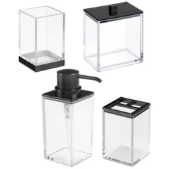 MDesign 4 Piece Plastic Bathroom Vanity Countertop Accessory Set -Bathroom Products Store GUEST 3a78312d 2c2c 4387 adcc e898fae1f6da