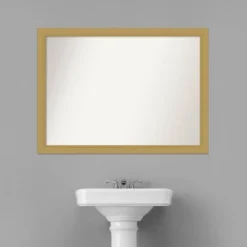 42" X 31" Non-Beveled Grace Bathroom Wall Mirror Brushed Gold - Amanti Art 9 42" X 31" Non-Beveled Grace Bathroom Wall Mirror Brushed Gold - Amanti Art -Bathroom Products Store GUEST 3b00927d 543f 43f8 b341 f9aa6a0b3d9a