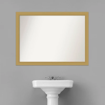 42" x 31" Non-Beveled Grace Bathroom Wall Mirror Brushed Gold - Amanti Art 42" X 31" Non-Beveled Grace Bathroom Wall Mirror Brushed Gold - Amanti Art -Bathroom Products Store GUEST 3b00927d 543f 43f8 b341 f9aa6a0b3d9a