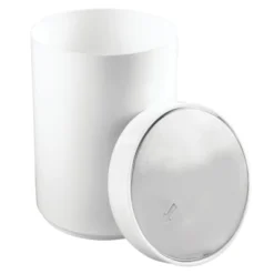 MDesign Plastic Small Round Trash Can Wastebasket, Swing Lid 5 MDesign Plastic Small Round Trash Can Wastebasket, Swing Lid -Bathroom Products Store GUEST 3b89e2b0 09b8 4939 b8ac 0918e8bdd230