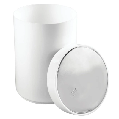 mDesign Plastic Small Round Trash Can Wastebasket, Swing Lid MDesign Plastic Small Round Trash Can Wastebasket, Swing Lid -Bathroom Products Store GUEST 3b89e2b0 09b8 4939 b8ac 0918e8bdd230