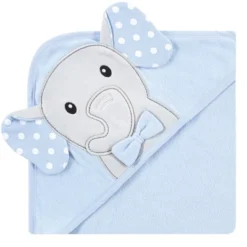Hudson Baby Infant Boy Cotton Rich Hooded Towels, White Dots Gray Elephant, One Size -Bathroom Products Store GUEST 3c127eb3 0db1 43a6 9461 71106c66cace