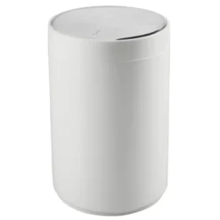 MDesign Plastic Small Round Trash Can Wastebasket, Swing Lid 10 MDesign Plastic Small Round Trash Can Wastebasket, Swing Lid -Bathroom Products Store GUEST 3d3aef33 0974 43eb 92f1 cdb45167affe
