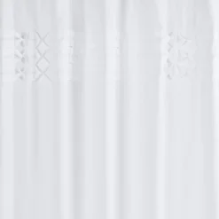 Triple Diamond Shower Curtain White - City Scene