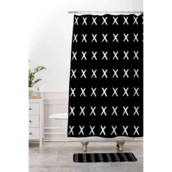 Kelly Haines X Pattern Bath Rugs And Mats Black 24" X 36" - Deny Designs -Bathroom Products Store GUEST 3e229cda 59bf 434a b12b df285104cba1