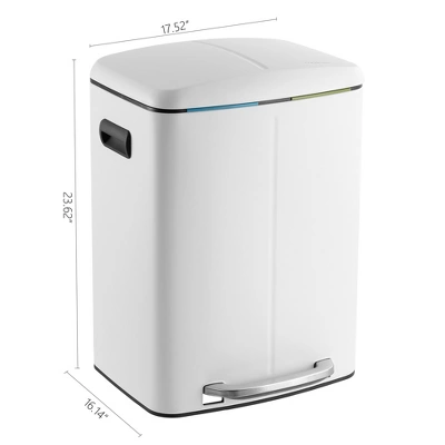 happimess Marco Rectangular 10.5-Gallon Double Bucket Trash Can with Soft-Close Lid Happimess Marco Rectangular 10.5-Gallon Double Bucket Trash Can With Soft-Close Lid -Bathroom Products Store GUEST 3e672f32 6b10 4ce8 8e53 8ed4502ccf3f