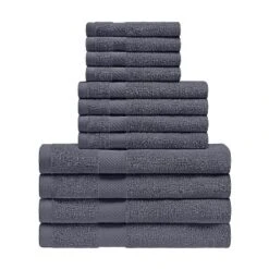Modern Eco-Friendly Cotton Absorbent 12-Piece Assorted Towel Set - Blue Nile Mills 12 Modern Eco-Friendly Cotton Absorbent 12-Piece Assorted Towel Set - Blue Nile Mills -Bathroom Products Store GUEST 3f48d3f7 7ba4 41a3 bae5 7608e9c78206