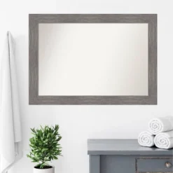 42" X 30" Non-Beveled Pinstripe Plank Gray Bathroom Wall Mirror - Amanti Art 9 42" X 30" Non-Beveled Pinstripe Plank Gray Bathroom Wall Mirror - Amanti Art -Bathroom Products Store GUEST 406cc92e 641f 4cfa 9dd6 23d6bf49798a