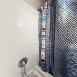 Grand Fusion - Hanging Shower Caddy 2 Pk - Hanging Fabric Shower Caddy Mesh Design Attaches To Shower Rod Via Grommets Or Hook And Loop Straps. Holds Shampoo, Body Wash, Razors, Poufs