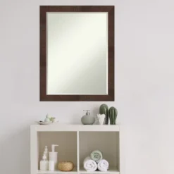 Amanti Art Wildwood Brown Narrow Petite Bevel Bathroom Wall Mirror 27.25 X 21.25 In. 6 Amanti Art Wildwood Brown Narrow Petite Bevel Bathroom Wall Mirror 27.25 X 21.25 In. -Bathroom Products Store GUEST 40e4d46f 5546 4263 9b11 6dfac1cb9dd8
