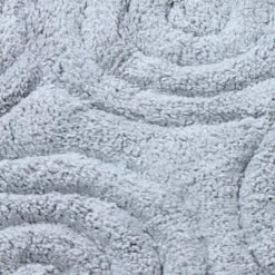 Knightsbridge Beautiful Circle Design Premium Quality Year Round Cotton With Non-Skid Back Bath Rug Silver -Bathroom Products Store GUEST 435c40b2 00bc 4048 904a 4b27a259f916