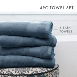 Set Of 4 Bath Towels, 100% Super Plush Premium Cotton - Becky Cameron 6 Set Of 4 Bath Towels, 100% Super Plush Premium Cotton - Becky Cameron -Bathroom Products Store GUEST 45a01e10 2f9a 4c78 899b 688371441f9a