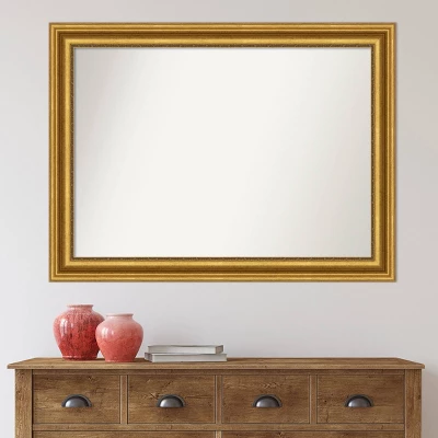 44" x 33" Non-Beveled Parlor Bathroom Wall Mirror Gold - Amanti Art 44" X 33" Non-Beveled Parlor Bathroom Wall Mirror Gold - Amanti Art -Bathroom Products Store GUEST 4601ea5a 7f20 40fb a508 ffc2ba3a037d