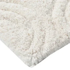 Knightsbridge Beautiful Circle Design Premium Quality Year Round Cotton With Non-Skid Back Bath Rug Ivory -Bathroom Products Store GUEST 46229600 1a35 4bf8 bf81 fd65095fc744