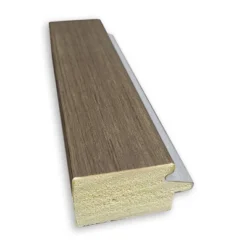 39" X 27" Non-Beveled Eva Narrow Bathroom Wall Mirror Brown - Amanti Art