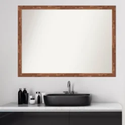 41" X 30" Non-Beveled Fresco Wood Bathroom Wall Mirror Light Pecan Brown - Amanti Art 8 41" X 30" Non-Beveled Fresco Wood Bathroom Wall Mirror Light Pecan Brown - Amanti Art -Bathroom Products Store GUEST 4900fd8e 8c97 4751 bc96 65e58bc1abff