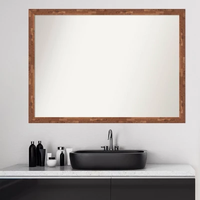 41" x 30" Non-Beveled Fresco Wood Bathroom Wall Mirror Light Pecan Brown - Amanti Art 41" X 30" Non-Beveled Fresco Wood Bathroom Wall Mirror Light Pecan Brown - Amanti Art -Bathroom Products Store GUEST 4900fd8e 8c97 4751 bc96 65e58bc1abff