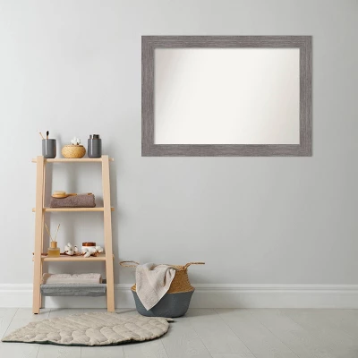 42" x 30" Non-Beveled Pinstripe Plank Gray Bathroom Wall Mirror - Amanti Art 42" X 30" Non-Beveled Pinstripe Plank Gray Bathroom Wall Mirror - Amanti Art -Bathroom Products Store GUEST 4a0940ce d064 4946 90e2 eff42b6fd689