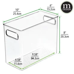 MDesign Plastic Bathroom Storage Bin Tote With Handles -Bathroom Products Store GUEST 4b6798f2 0f76 469e a17f ff6129c25662