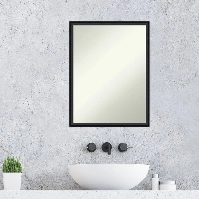 19" x 25" Non-Beveled Lucie Wood Bathroom Wall Mirror Black - Amanti Art 19" X 25" Non-Beveled Lucie Wood Bathroom Wall Mirror Black - Amanti Art -Bathroom Products Store GUEST 4c173254 2535 471c b6e6 751d1b9761d0