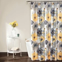 Leah Shower Curtain Yellow/Gray - Lush Décor 6 Leah Shower Curtain Yellow/Gray - Lush Décor -Bathroom Products Store GUEST 4d0b4ab9 6fbc 41d9 8d5f f25b949804f1