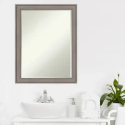 Amanti Art Greywash Petite Bevel Wood Bathroom Wall Mirror 27.5 X 21.5 In. 8 Amanti Art Greywash Petite Bevel Wood Bathroom Wall Mirror 27.5 X 21.5 In. -Bathroom Products Store GUEST 4e40a4b0 c839 46d8 9e9b 85fbe61c3973