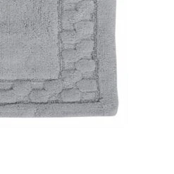 Sculptured Border Soft Plush Cotton Non-Slip Bath Rug Silver By Castle Hill -Bathroom Products Store GUEST 50af5414 a5cd 4912 981a fe31b723ed68