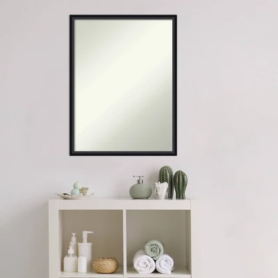 19" x 25" Non-Beveled Lucie Wood Bathroom Wall Mirror Black - Amanti Art 19" X 25" Non-Beveled Lucie Wood Bathroom Wall Mirror Black - Amanti Art -Bathroom Products Store GUEST 51f4d637 8541 4235 9e63 03895b239ceb