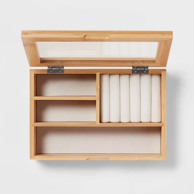 9" x 6" Bamboo Accessory Box with Acrylic Lid - Brightroom™ 9" X 6" Bamboo Accessory Box With Acrylic Lid - Brightroom™ -Bathroom Products Store GUEST 5280eaae 9312 4333 a628 307c5209a1c1