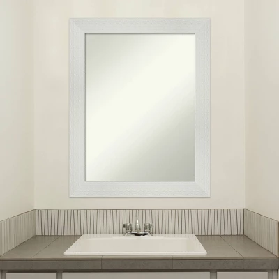 23" x 29" Non-Beveled Mosaic Bathroom Wall Mirror White - Amanti Art 23" X 29" Non-Beveled Mosaic Bathroom Wall Mirror White - Amanti Art -Bathroom Products Store GUEST 550a8706 646a 46a8 a244 4a5b5a41f0d2