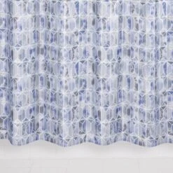 Hexagon Border Shower Curtain Blue - Allure Home Creation 4 Hexagon Border Shower Curtain Blue - Allure Home Creation -Bathroom Products Store GUEST 559e9d10 8db2 48d5 87a9 502e11042d26