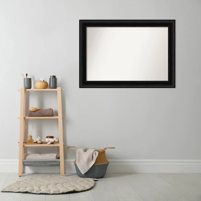 42" x 30" Non-Beveled Parlor Bathroom Wall Mirror Black - Amanti Art 42" X 30" Non-Beveled Parlor Bathroom Wall Mirror Black - Amanti Art -Bathroom Products Store GUEST 56d88ee4 55d8 4d78 8a4c 32ec8570b808