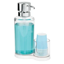 MDesign Modern Plastic Mouthwash Pump Caddy And Disposable Cup Holder 9 MDesign Modern Plastic Mouthwash Pump Caddy And Disposable Cup Holder -Bathroom Products Store GUEST 56e83bcc 4d69 4ff3 9470 46121e694d01