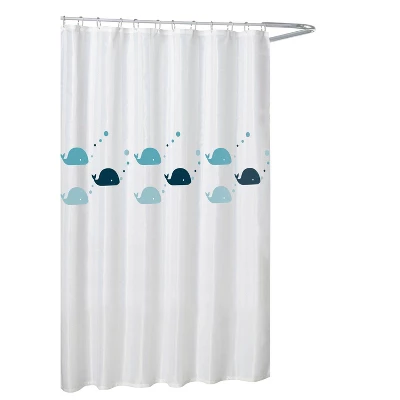 Whales Shower Curtain White/Blue - Moda at Home Whales Shower Curtain White/Blue - Moda At Home -Bathroom Products Store GUEST 57245599 731d 43cf 8604 028286187815