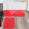 2pc Traditional Nylon Washable Bathroom Rug Set Pink - Garland Rug -Bathroom Products Store GUEST 57378b5f 69f7 441a b177 8af33afa025e