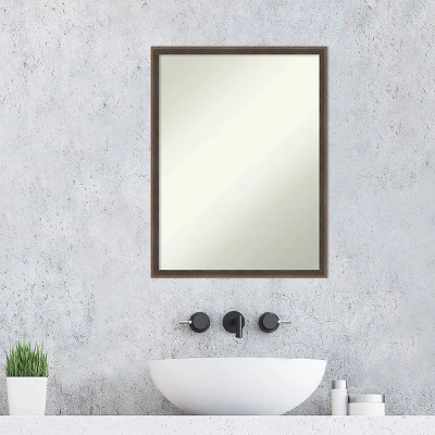 19" x 25" Non-Beveled Hardwood Wedge Wood Bathroom Wall Mirror Mocha Brown - Amanti Art 19" X 25" Non-Beveled Hardwood Wedge Wood Bathroom Wall Mirror Mocha Brown - Amanti Art -Bathroom Products Store GUEST 57ac7297 dced 4a2a ac4a d2ef6b97433c