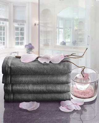 Creative Scents Cotton velour Set of 4 Towels - Gray Creative Scents Cotton Velour Set Of 4 Towels - Gray -Bathroom Products Store GUEST 5836a1f5 1787 4ccc 8f4e ff621feac8fc