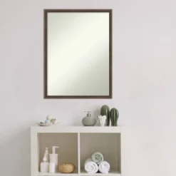 19" X 25" Non-Beveled Hardwood Wedge Wood Bathroom Wall Mirror Mocha Brown - Amanti Art 6 19" X 25" Non-Beveled Hardwood Wedge Wood Bathroom Wall Mirror Mocha Brown - Amanti Art -Bathroom Products Store GUEST 59748879 b86a 45d2 8458 d0a6cd9fbe92