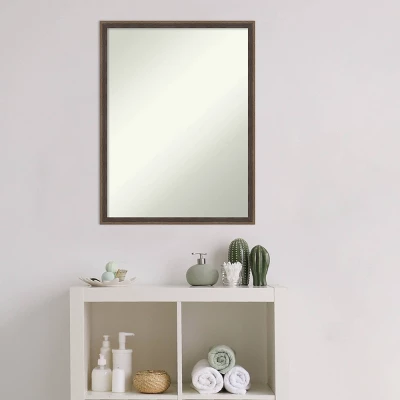 19" x 25" Non-Beveled Hardwood Wedge Wood Bathroom Wall Mirror Mocha Brown - Amanti Art 19" X 25" Non-Beveled Hardwood Wedge Wood Bathroom Wall Mirror Mocha Brown - Amanti Art -Bathroom Products Store GUEST 59748879 b86a 45d2 8458 d0a6cd9fbe92