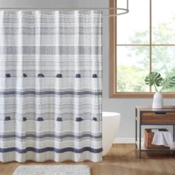 72"x72" Striped Cody Cotton Shower Curtain With Tassel - Ink+Ivy -Bathroom Products Store GUEST 5a7a061d f367 420f 8c74 f691f5ceb80e