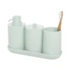 4pc Cade Bath Accessories Green Tint - IDESIGN -Bathroom Products Store GUEST 5ad0c2cd 838a 4f47 938c 9af0849bee45