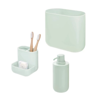 3pc Cade Bath Accessories Green Tint - iDESIGN 3pc Cade Bath Accessories Green Tint - IDESIGN -Bathroom Products Store GUEST 5ae74133 9845 4ab5 985f 56e1c9c355b4