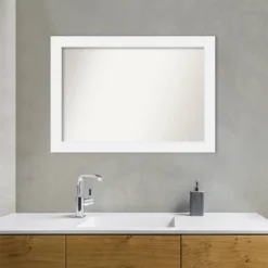 41" X 29" Non-Beveled Corvino Wood Bathroom Wall Mirror White - Amanti Art 9 41" X 29" Non-Beveled Corvino Wood Bathroom Wall Mirror White - Amanti Art -Bathroom Products Store GUEST 5cca2e4b 8909 4ade 9d47 e4bf9c22f4f9