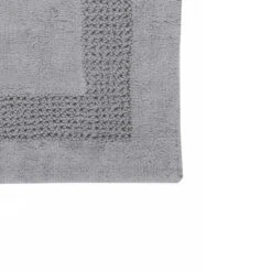 Extremely Absorbent Cotton Bath Rug 24" X 40" Silver By Perthshire Platinum Collection